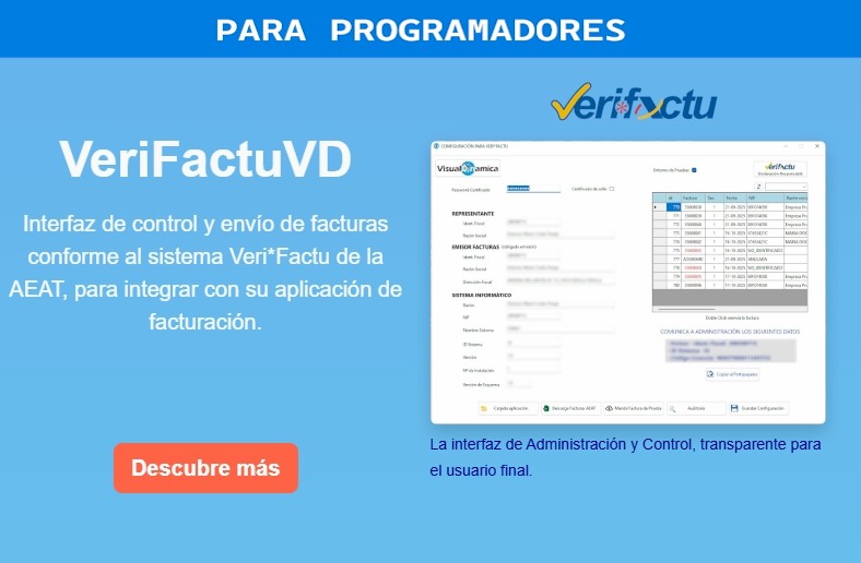 Envío de facturas a Verifactu